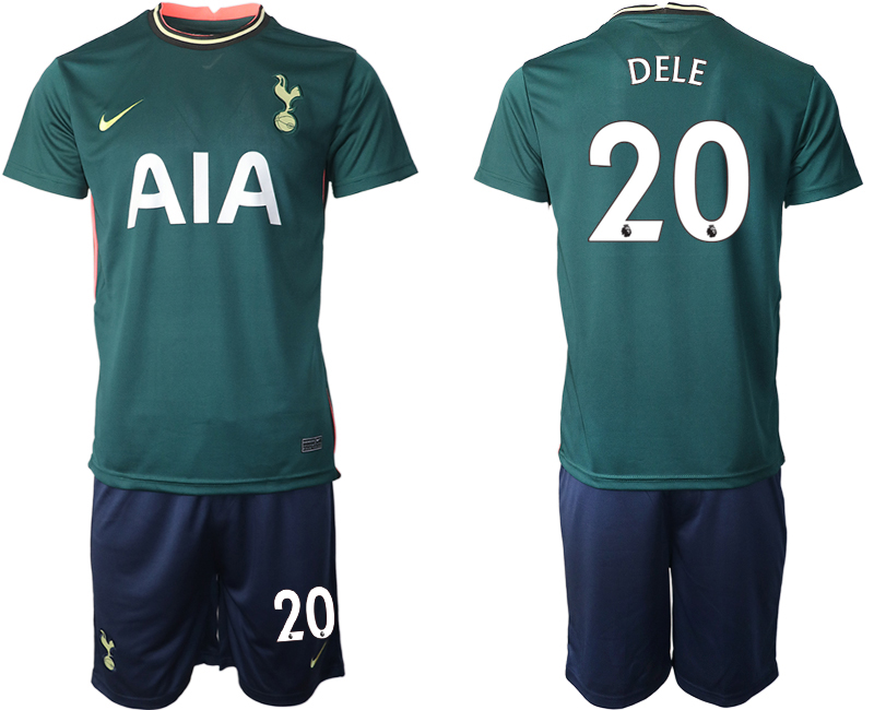 Men 2020-2021 club Tottenham away #20 green Soccer Jerseys
